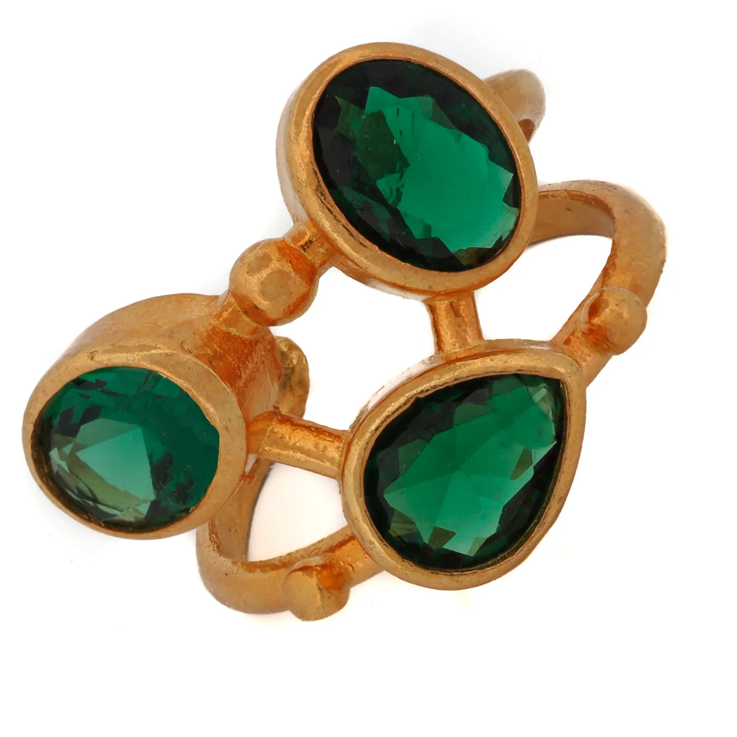 Cleopatra Jade & Gold Adjustable Ring