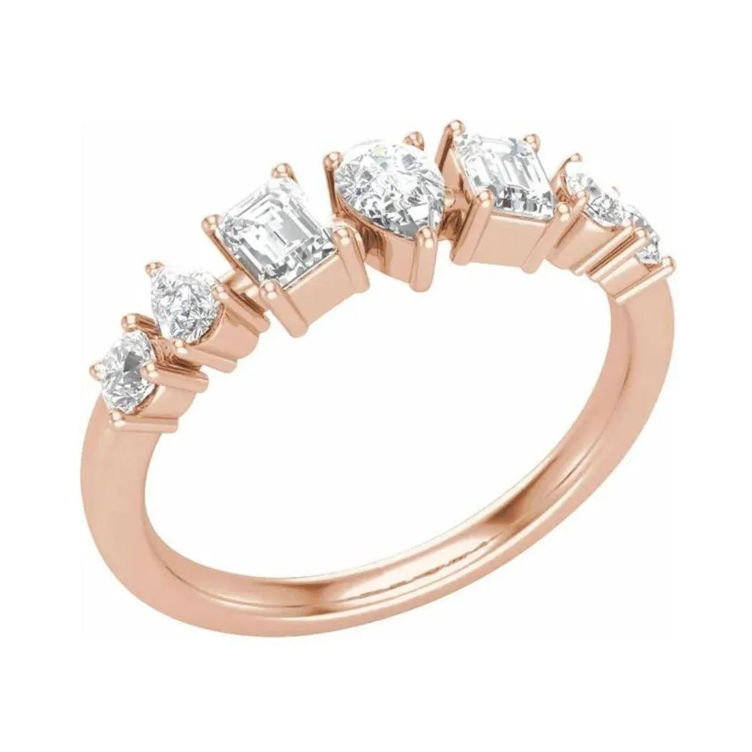 Cluster Diamond Anniversary Band