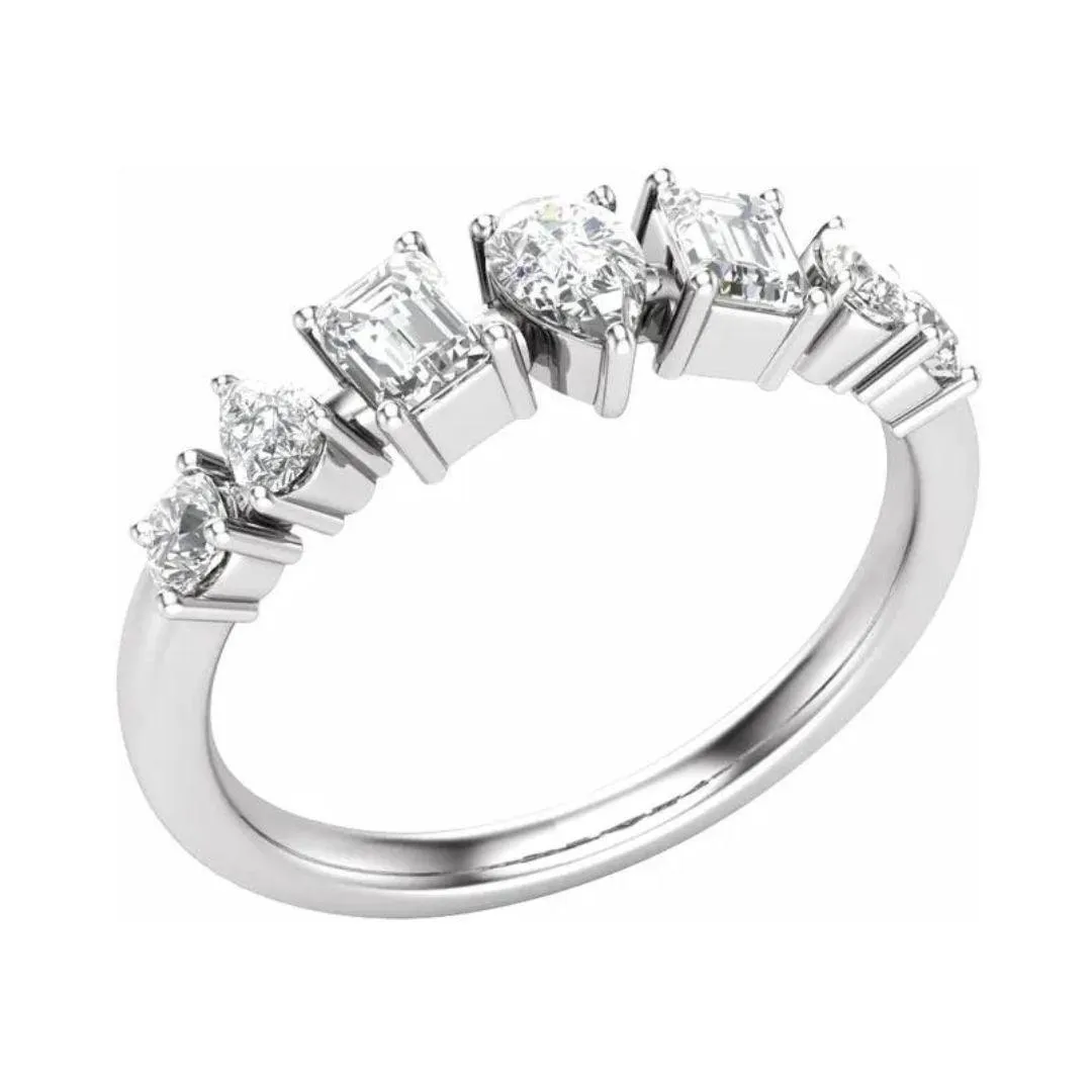 Cluster Diamond Anniversary Band