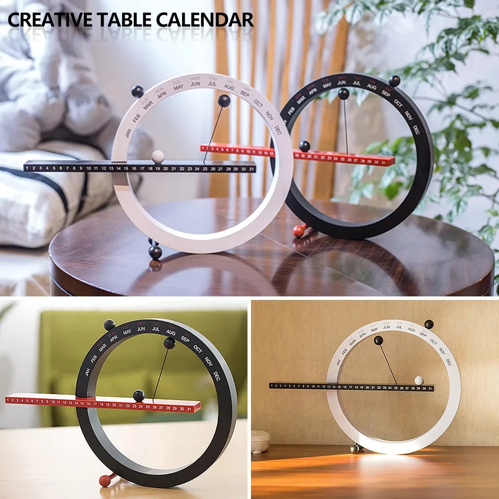 Creative Magnetic Ball Clock Perpetual Wall Calendar Novelty Home Decor