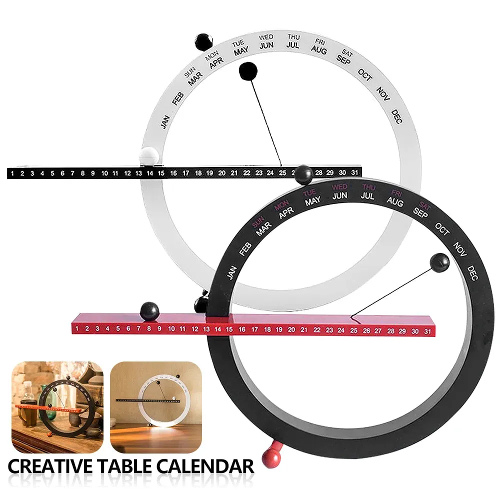 Creative Magnetic Ball Clock Perpetual Wall Calendar Novelty Home Decor
