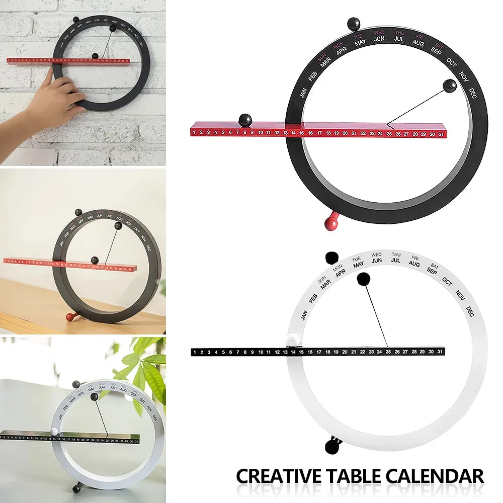 Creative Magnetic Ball Clock Perpetual Wall Calendar Novelty Home Decor