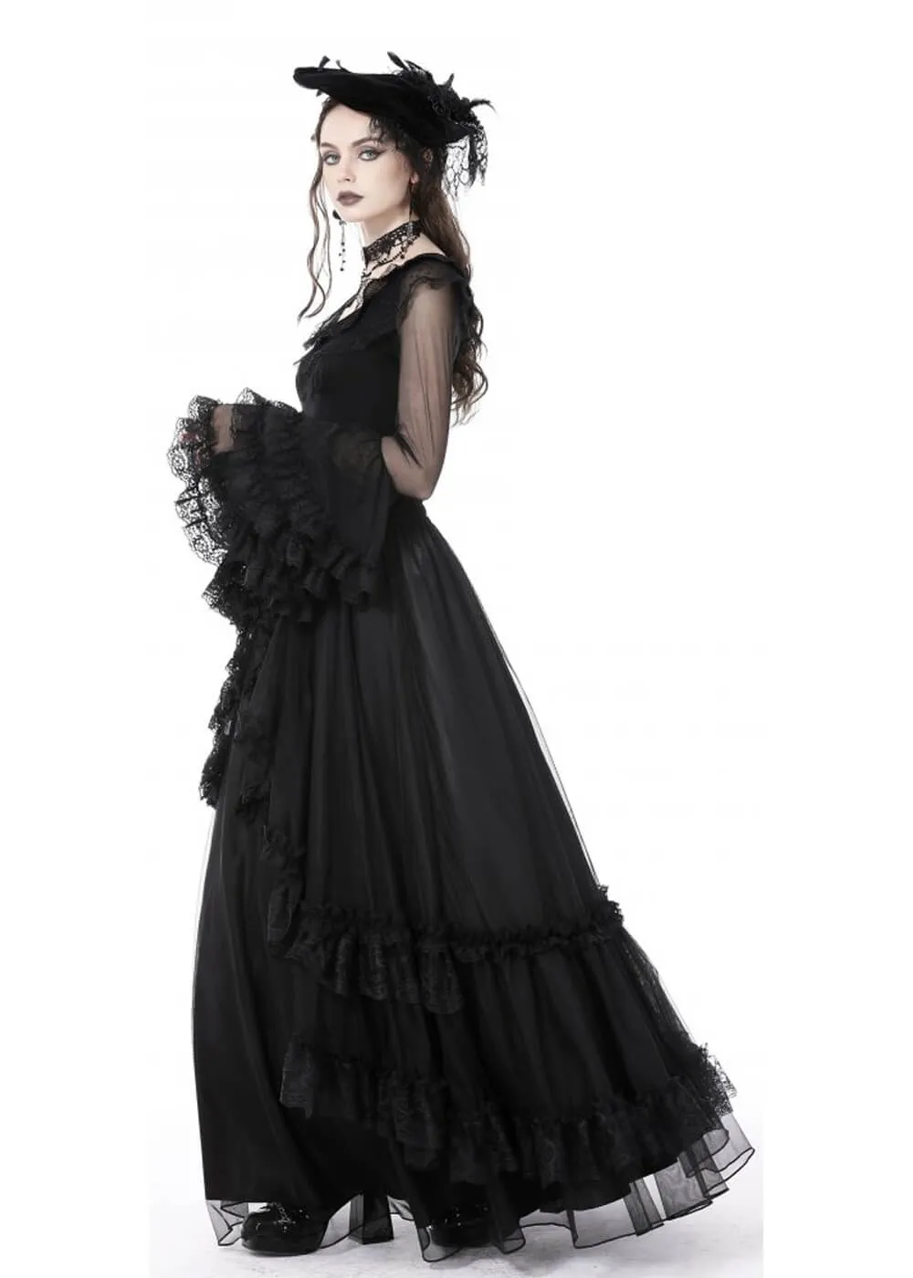 Dark In Love Britannia Maxi Skirt Black