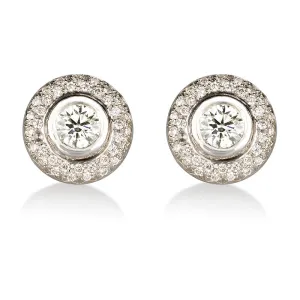Dazzling diamond cluster stud earrings