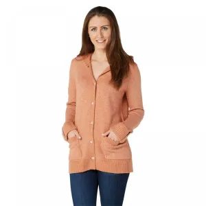 Denim & Co. Button Front Long-Sleeve Sweater With Hood