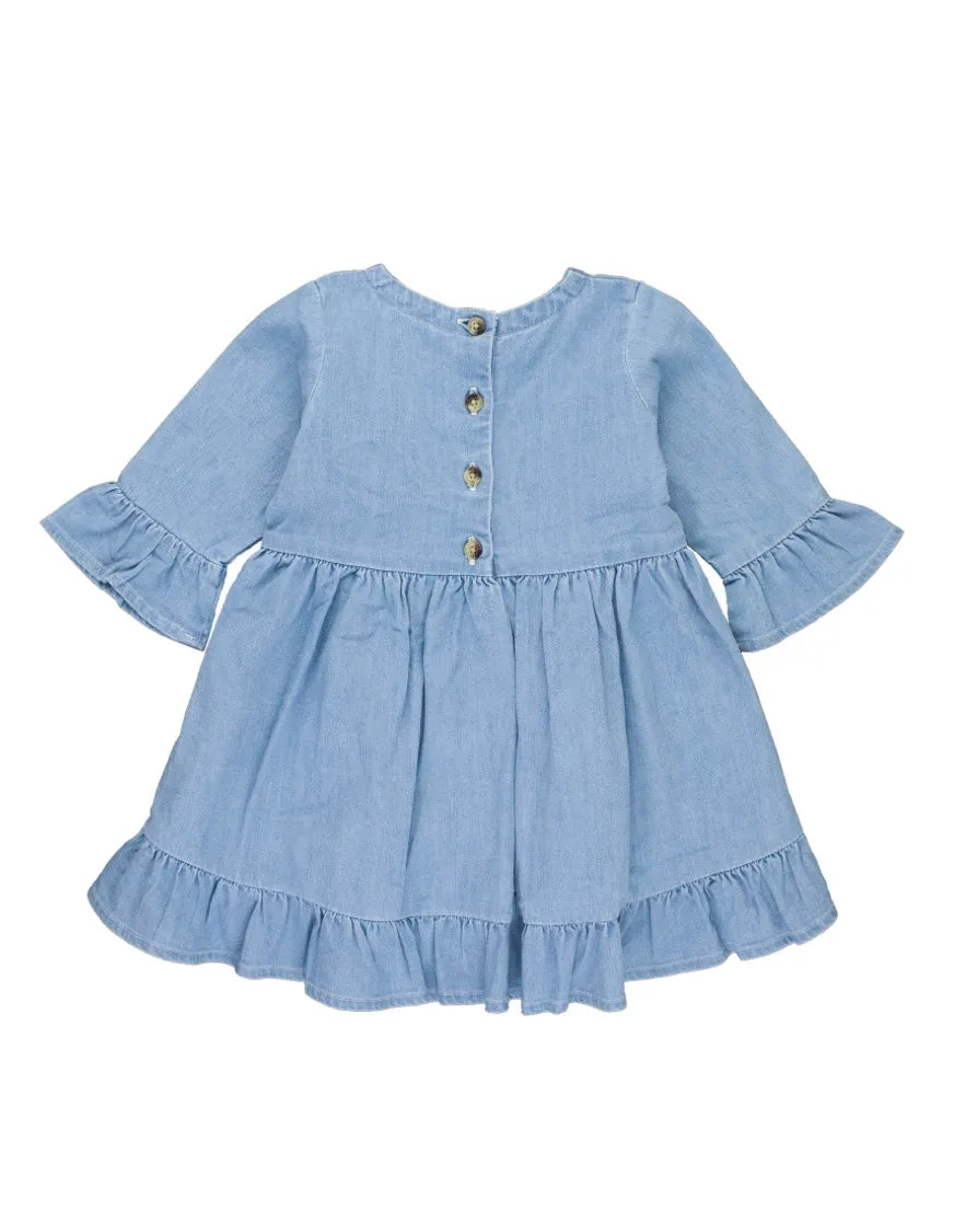 Denim High Low Ruffle Tunic by Ruffle Butts