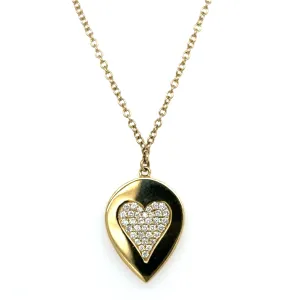 Diamond 0.30ct tw Pave-set Pendant Heart Necklace