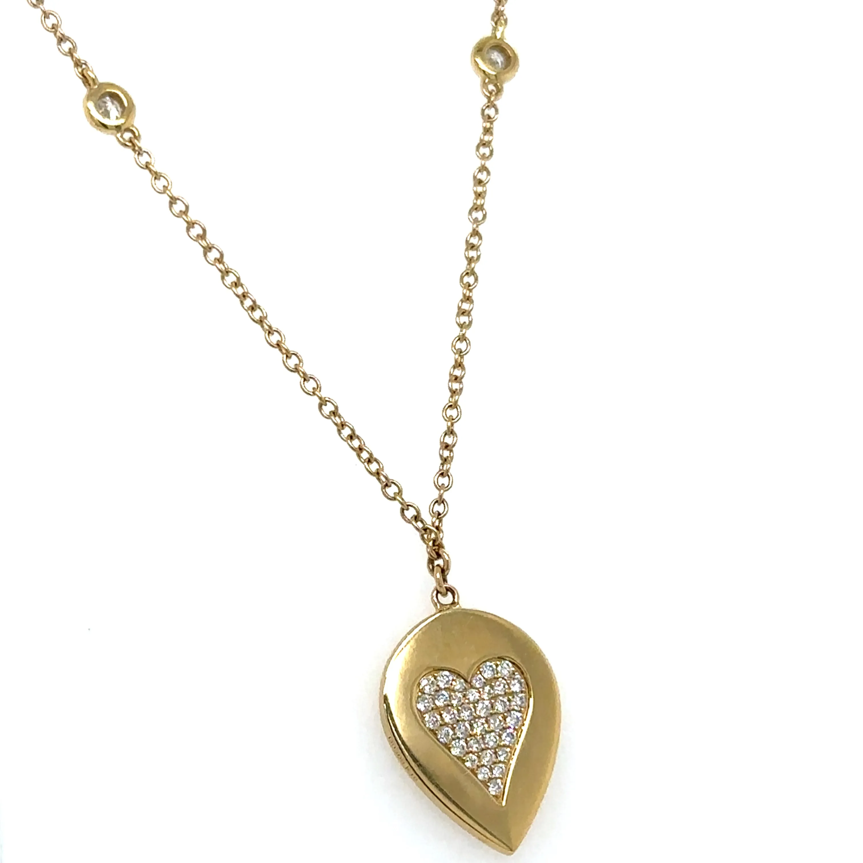 Diamond 0.30ct tw Pave-set Pendant Heart Necklace