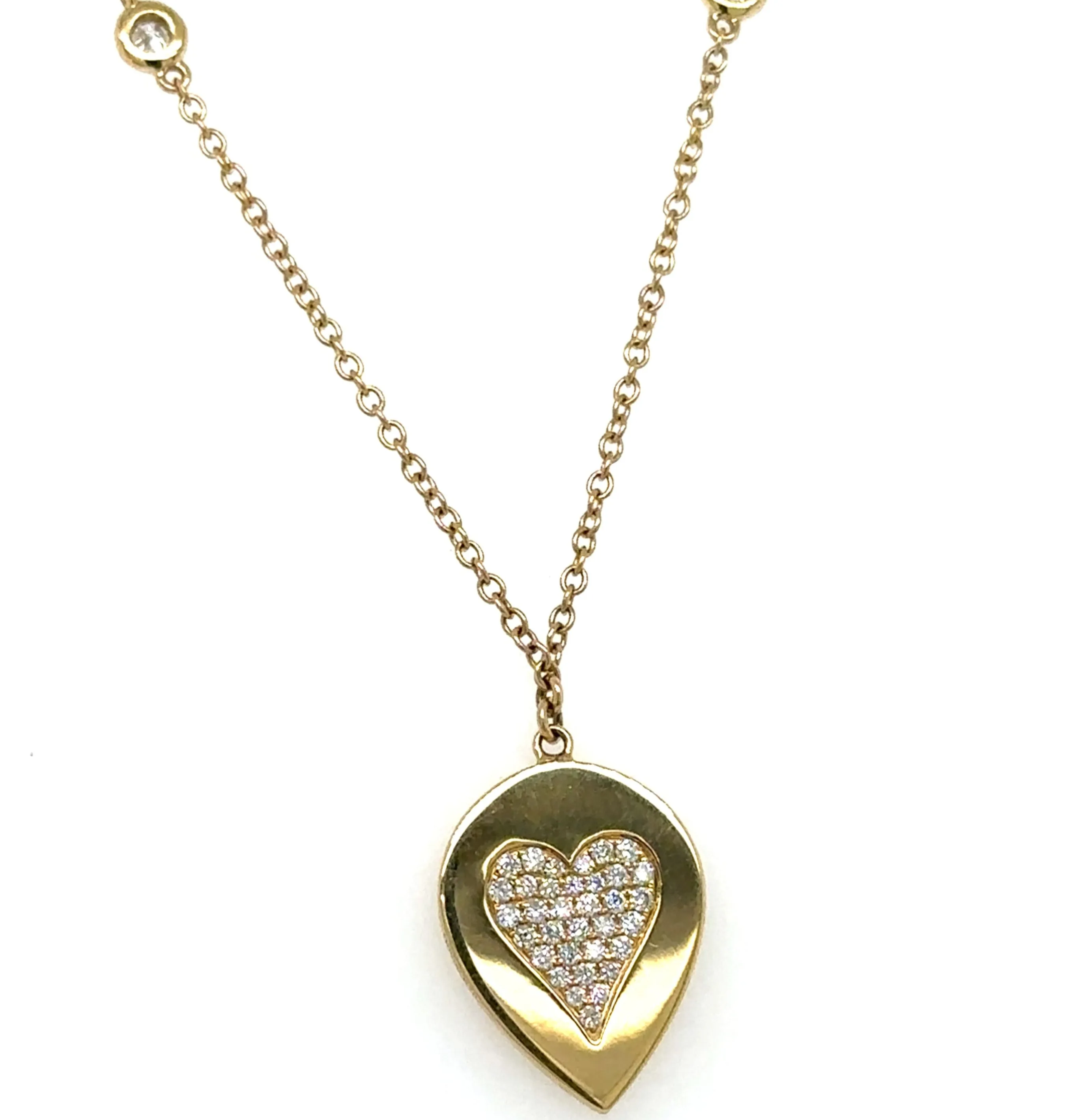 Diamond 0.30ct tw Pave-set Pendant Heart Necklace