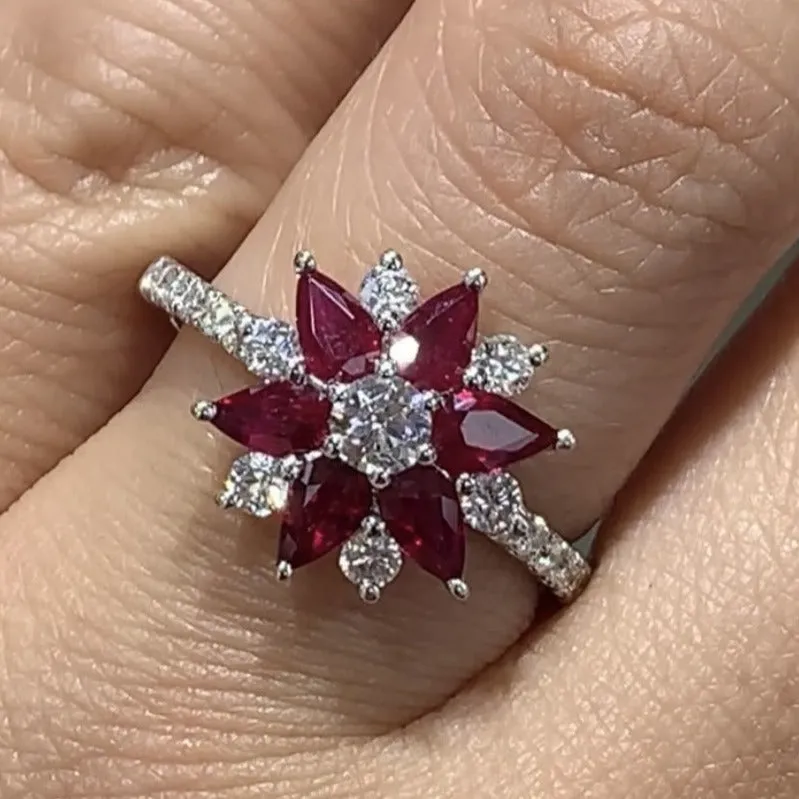 Diamond & 1.15ctw Ruby Ring