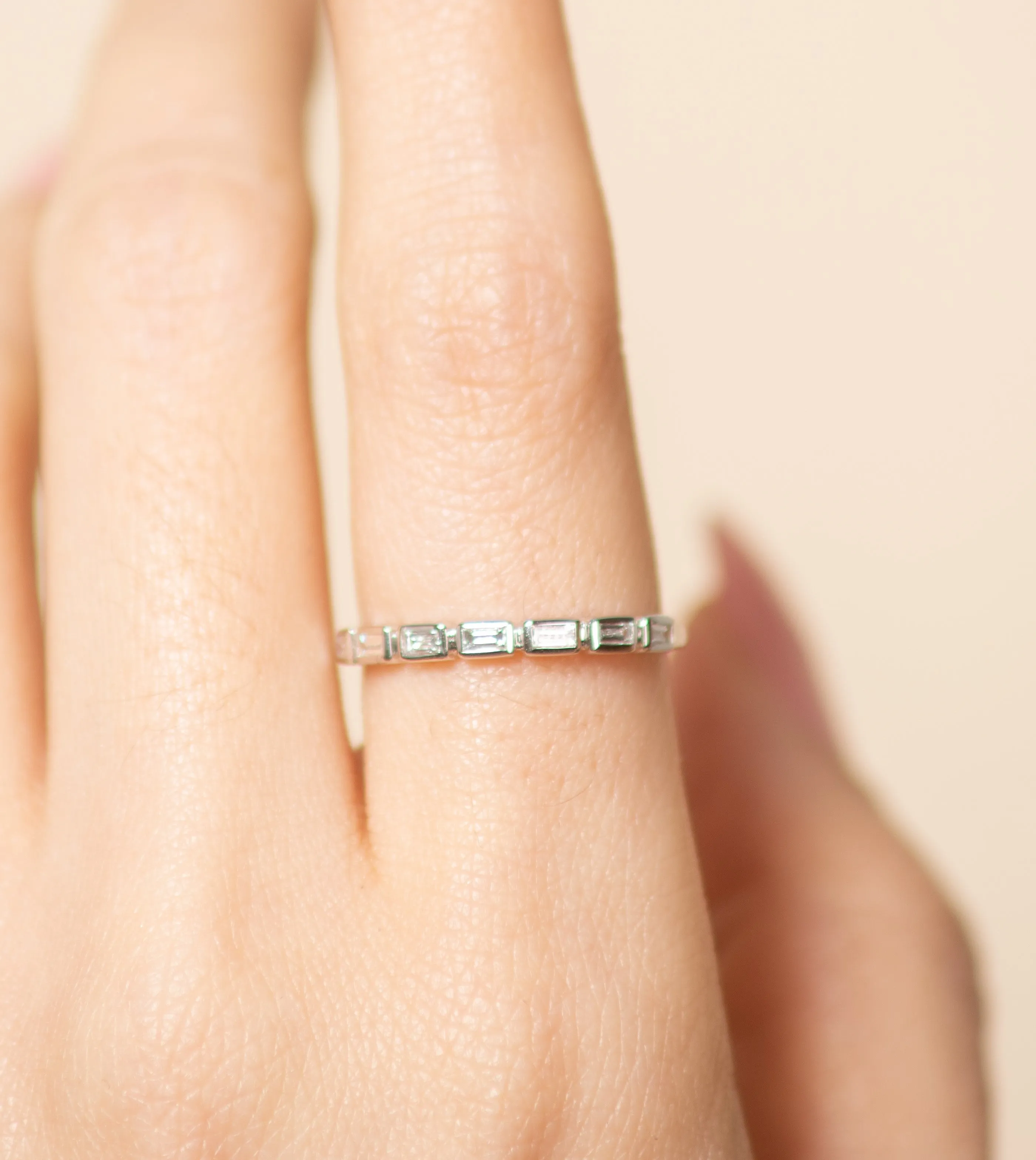 Diamond Baguette Bezel Set Band