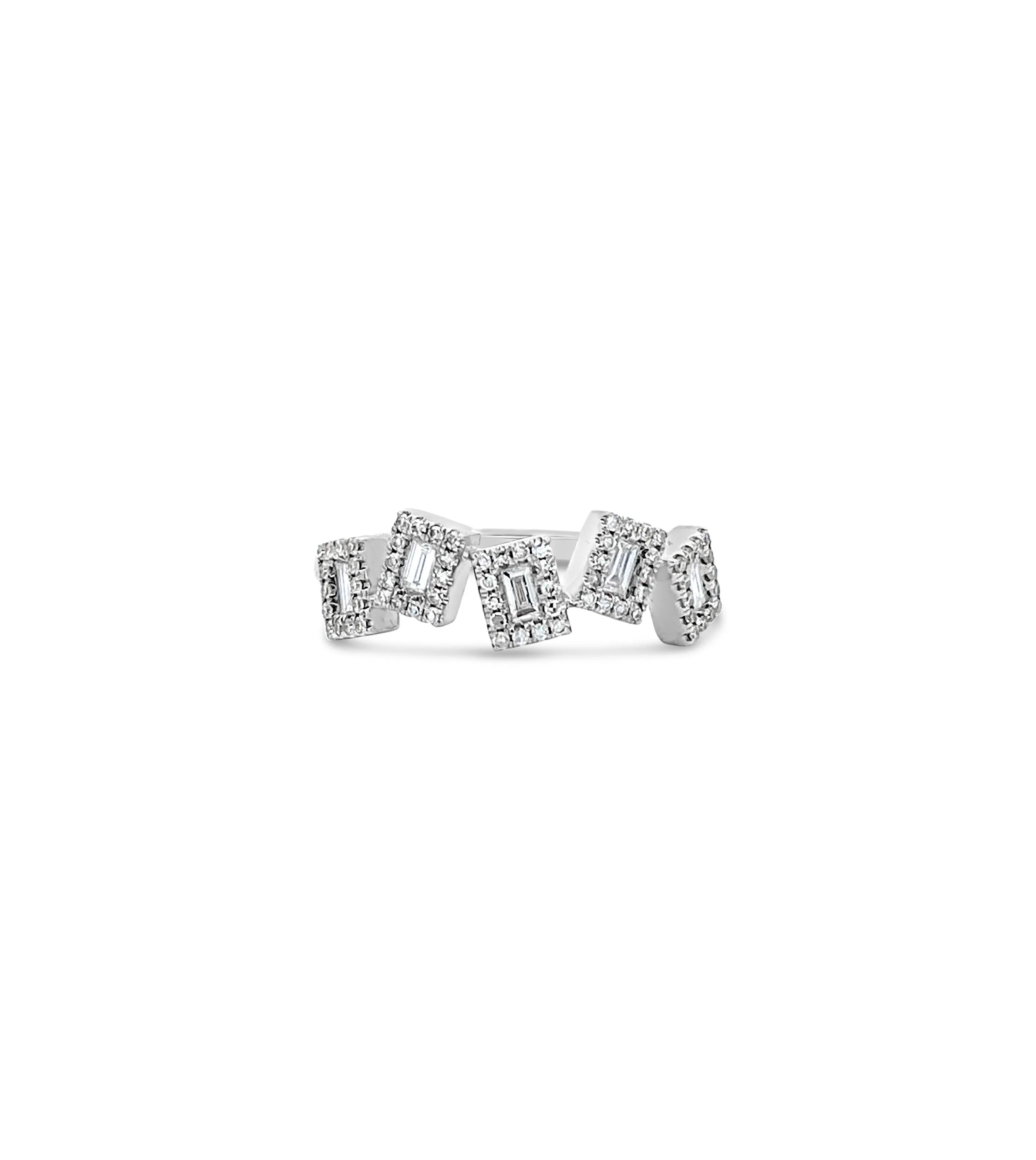Diamond Baguette Dancing Ring