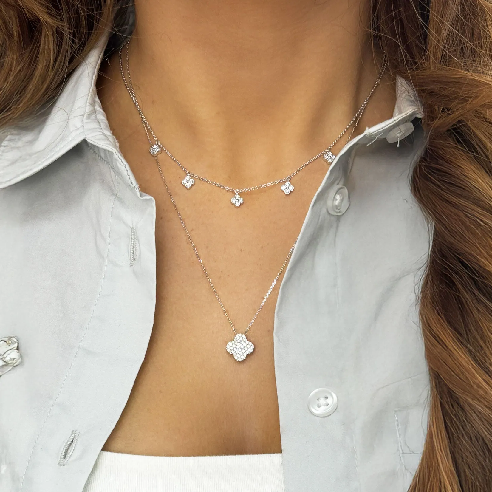 Diamond Clover Necklace
