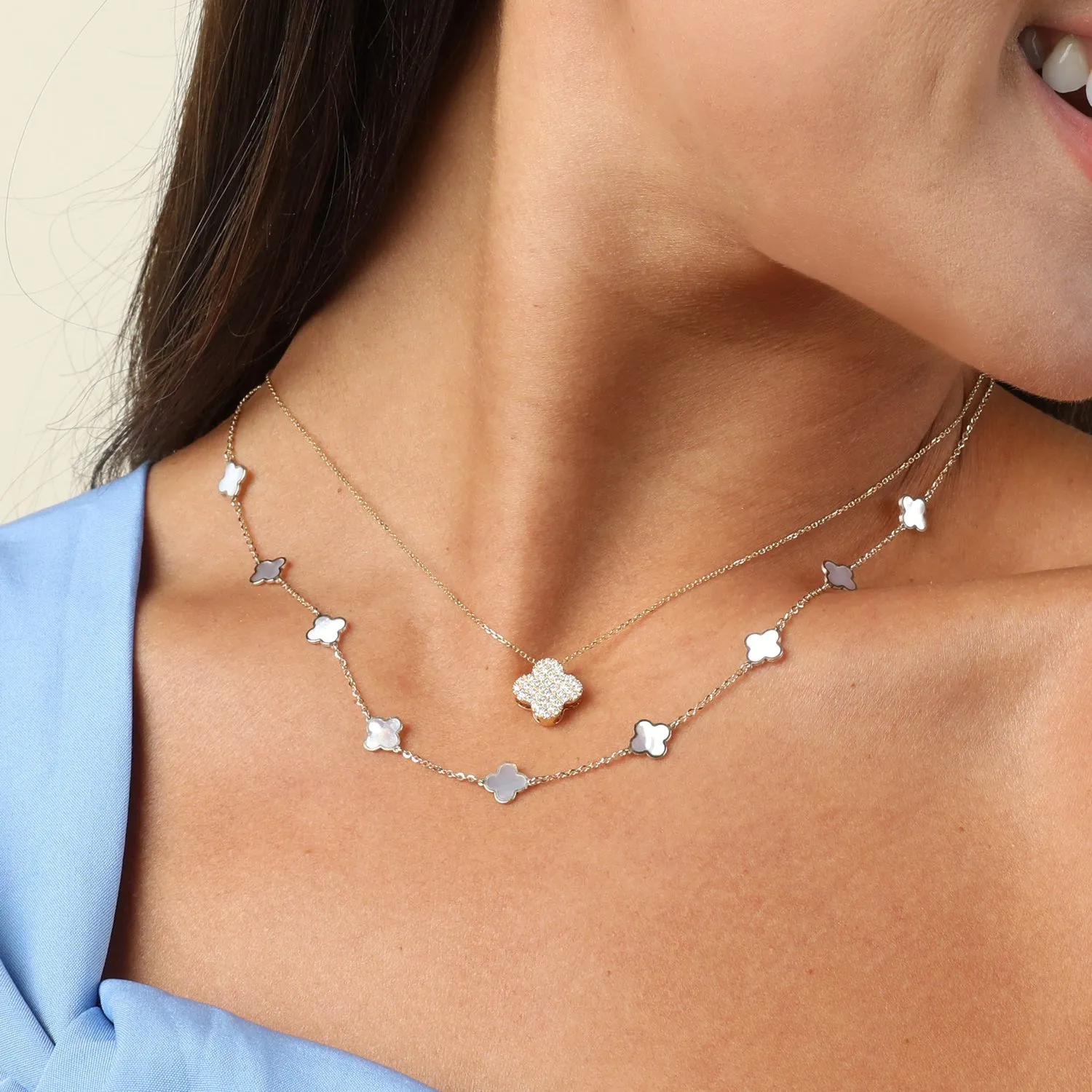 Diamond Clover Necklace