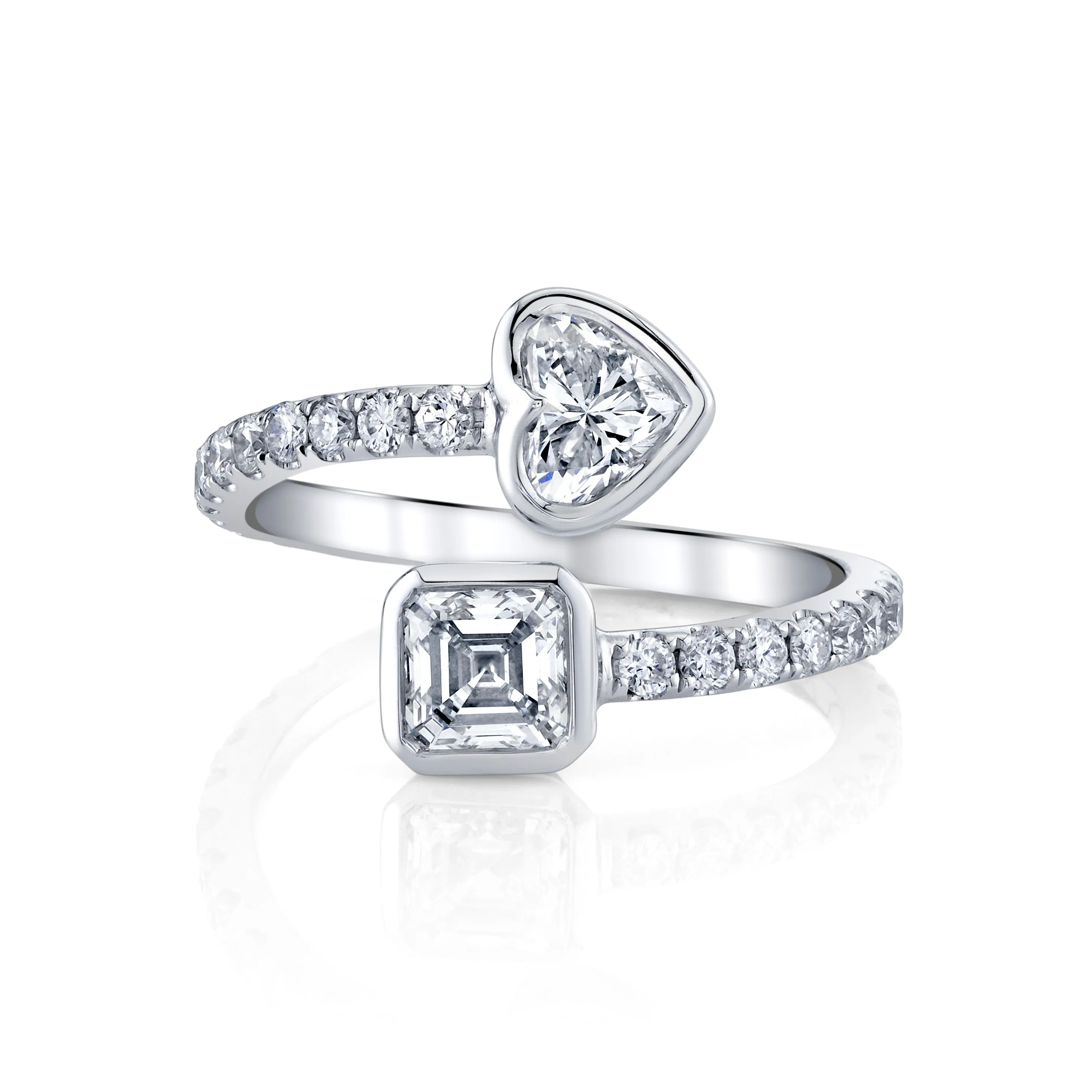 Diamond Cross Over Ring