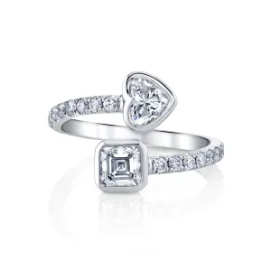 Diamond Cross Over Ring