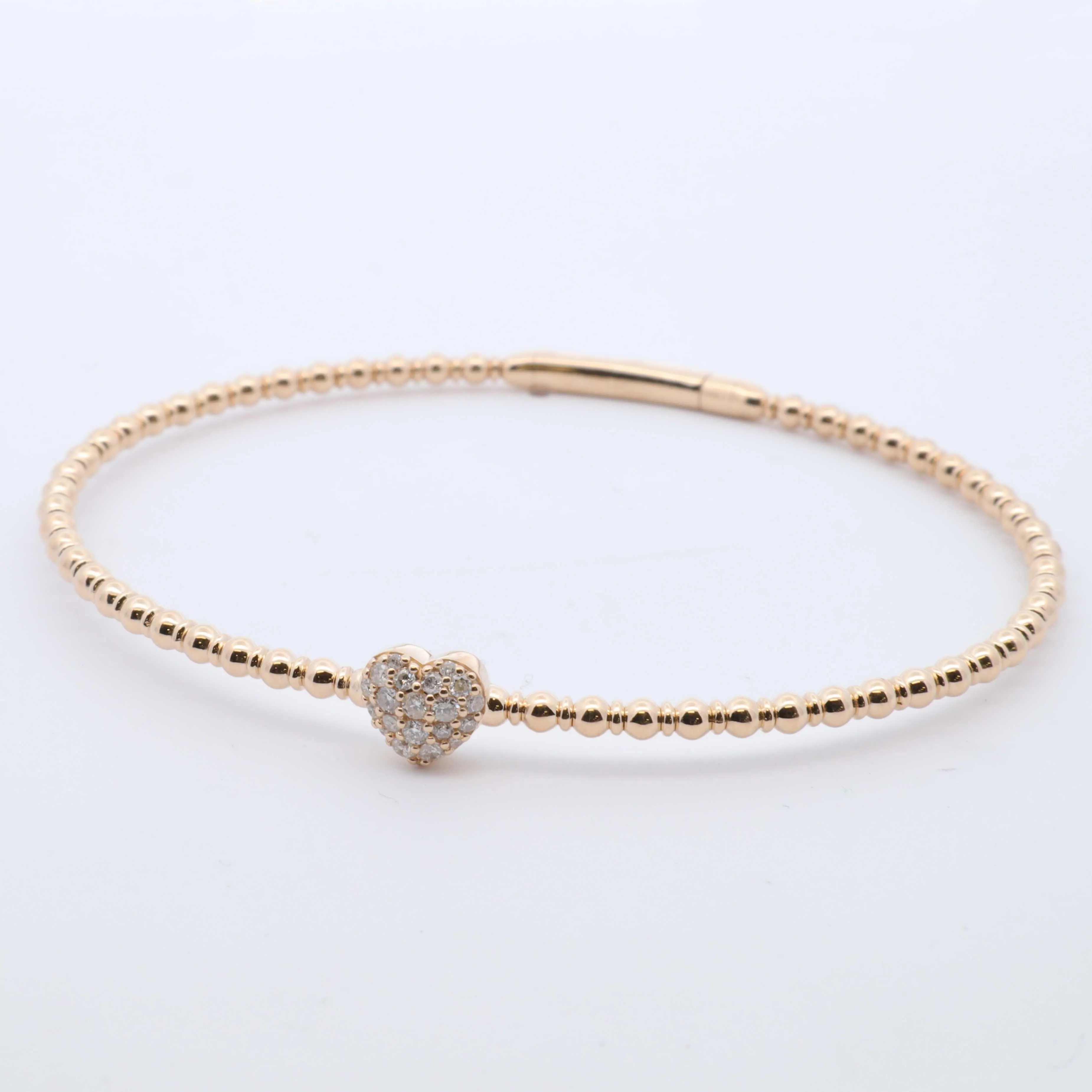 Diamond Heart Flex Bangle