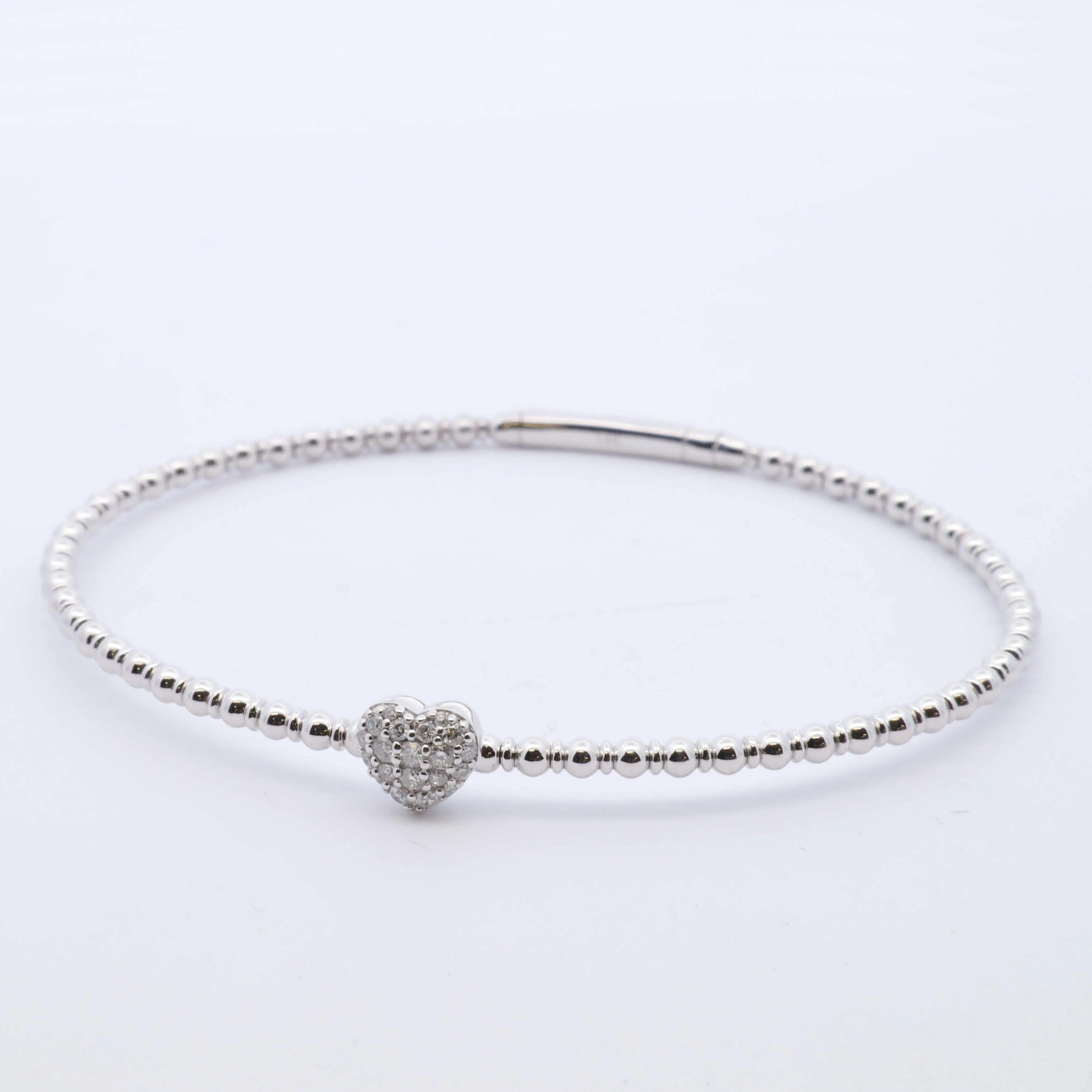 Diamond Heart Flex Bangle