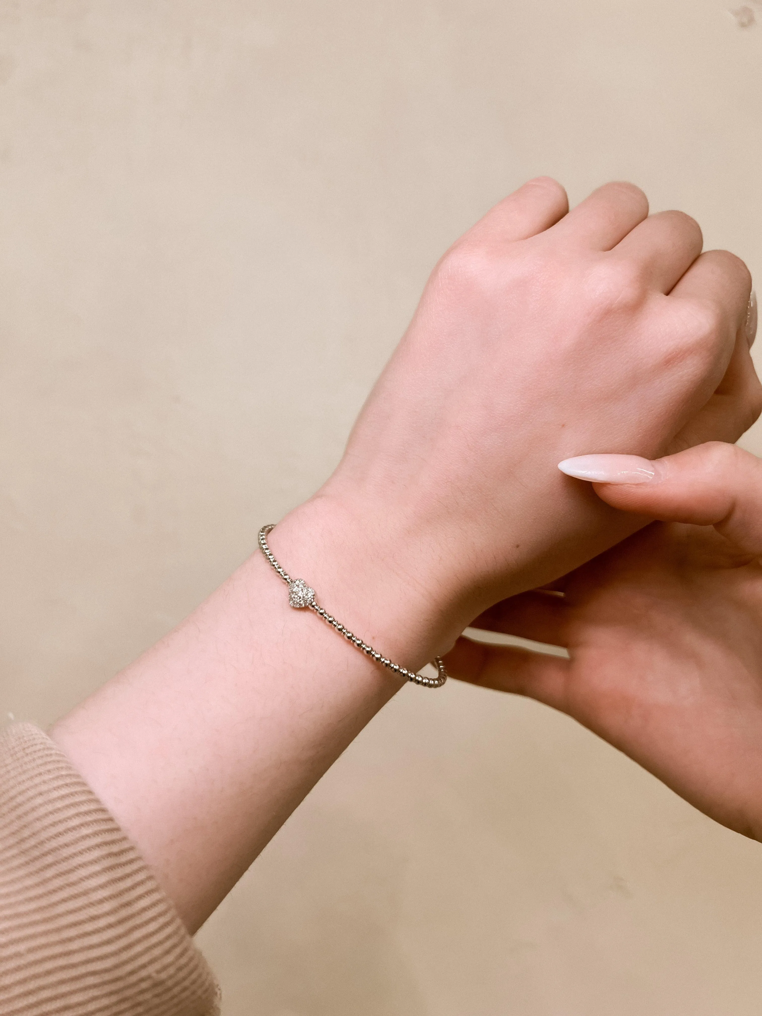 Diamond Heart Flex Bangle