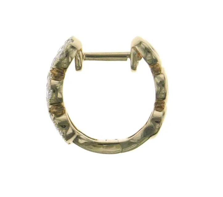 Diamond Oval Huggie Earrings 0.71ct tw