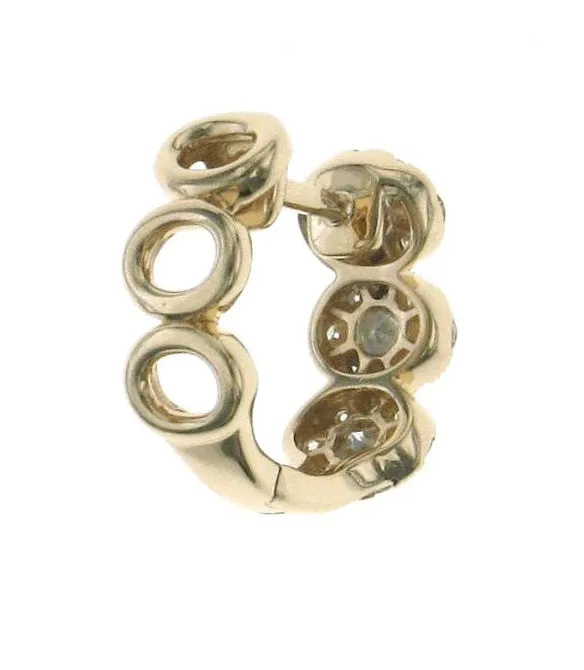 Diamond Oval Huggie Earrings 0.71ct tw