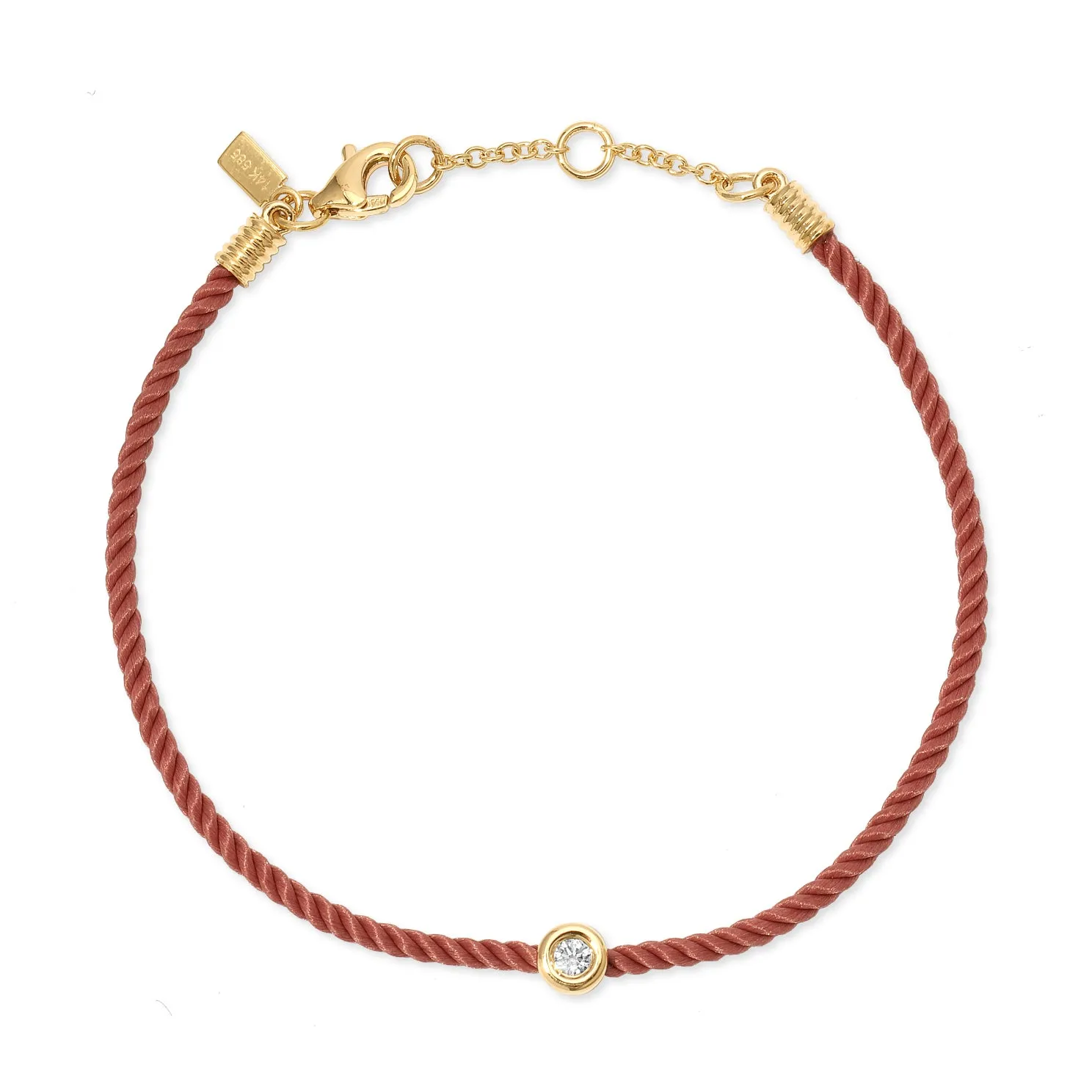 Diamond Pillow Cord Bracelet In Midnight