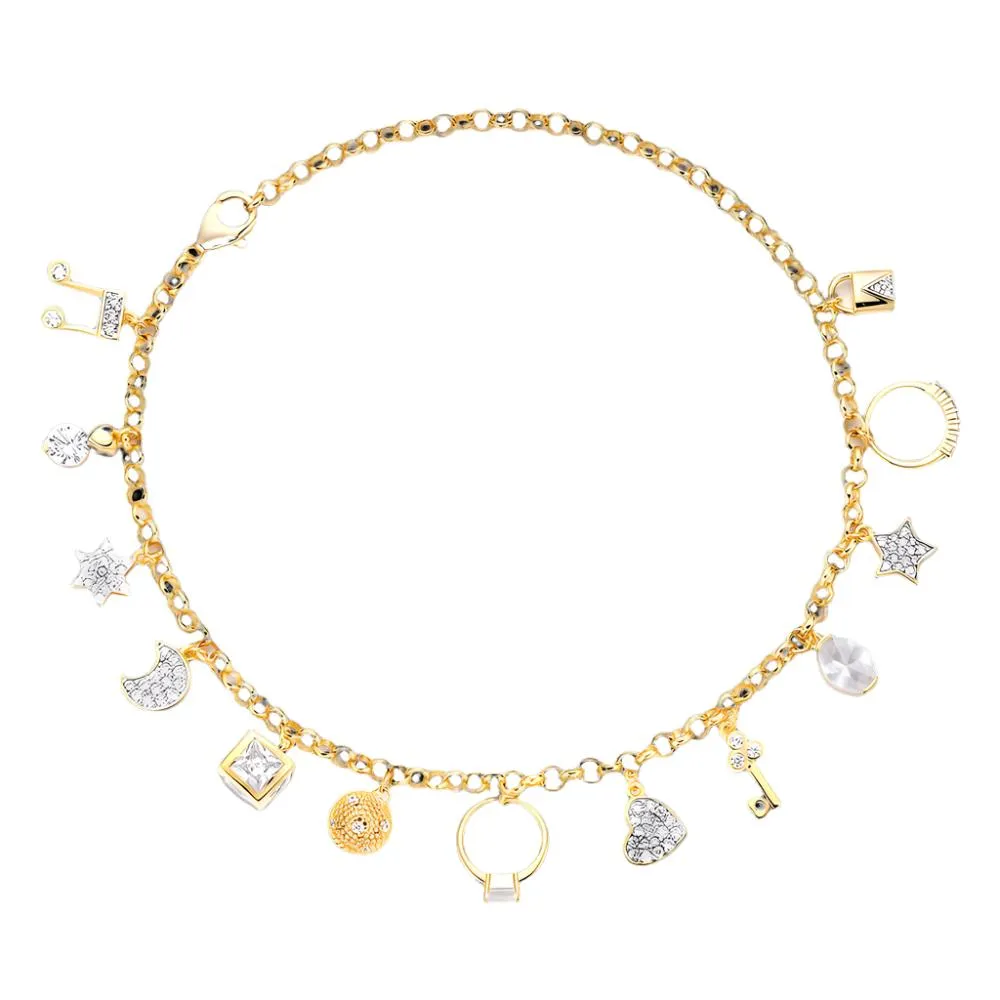 Elements Lab-Created Moissanite 925 Silver adj. Bracelet - M3046819