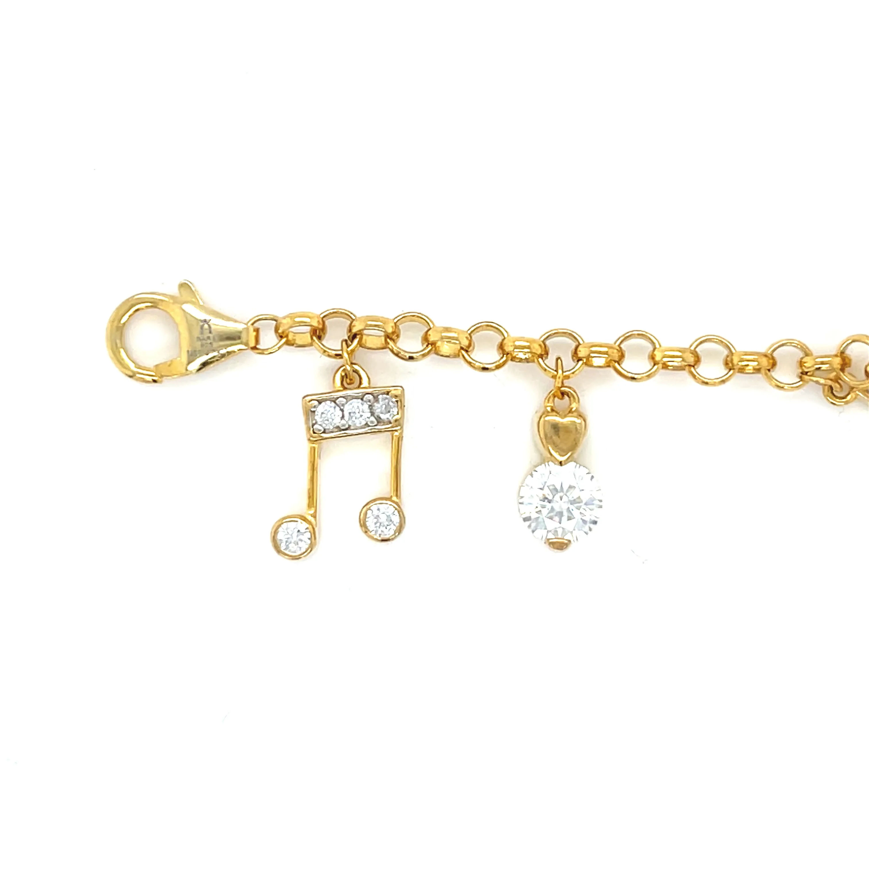 Elements Lab-Created Moissanite 925 Silver adj. Bracelet - M3046819