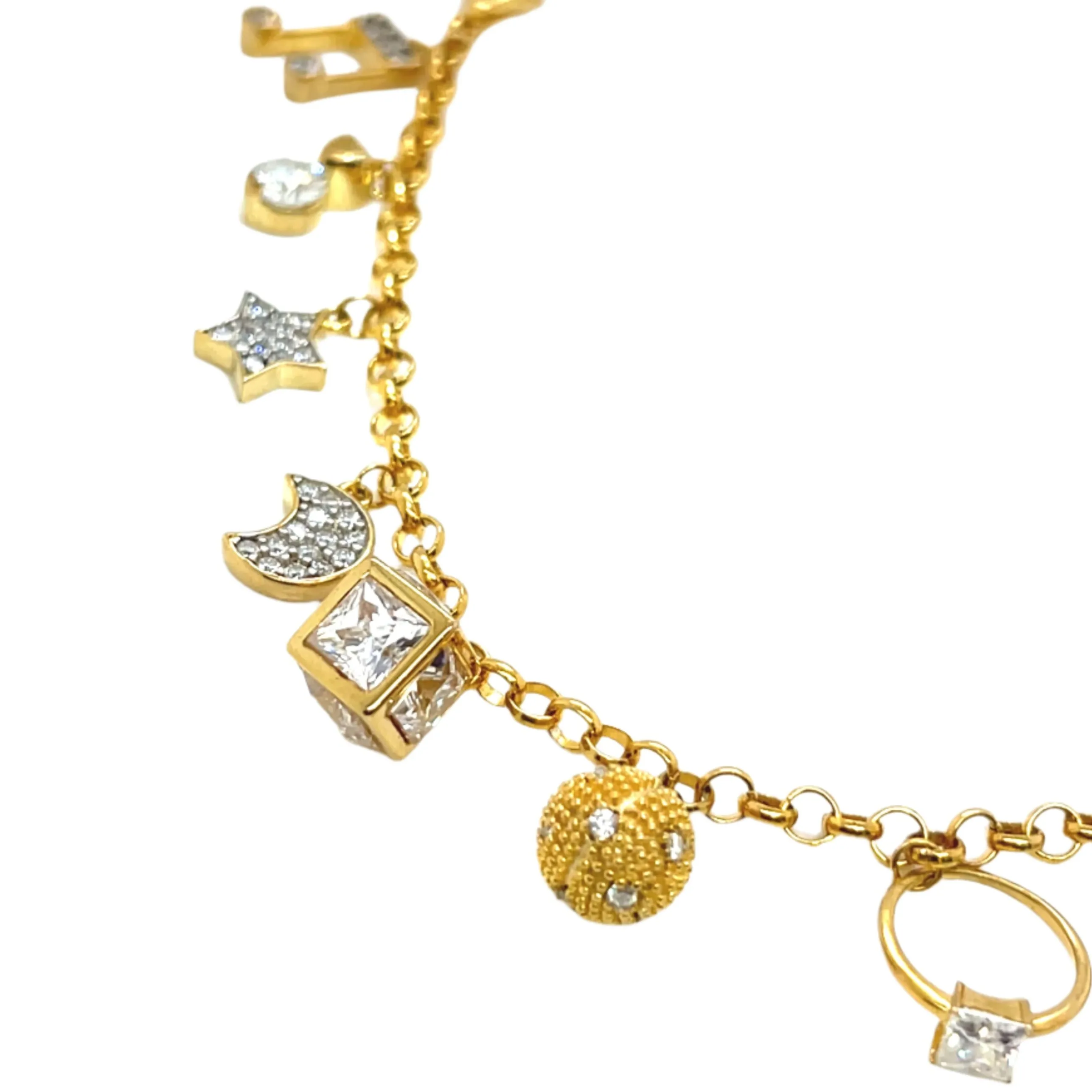 Elements Lab-Created Moissanite 925 Silver adj. Bracelet - M3046819