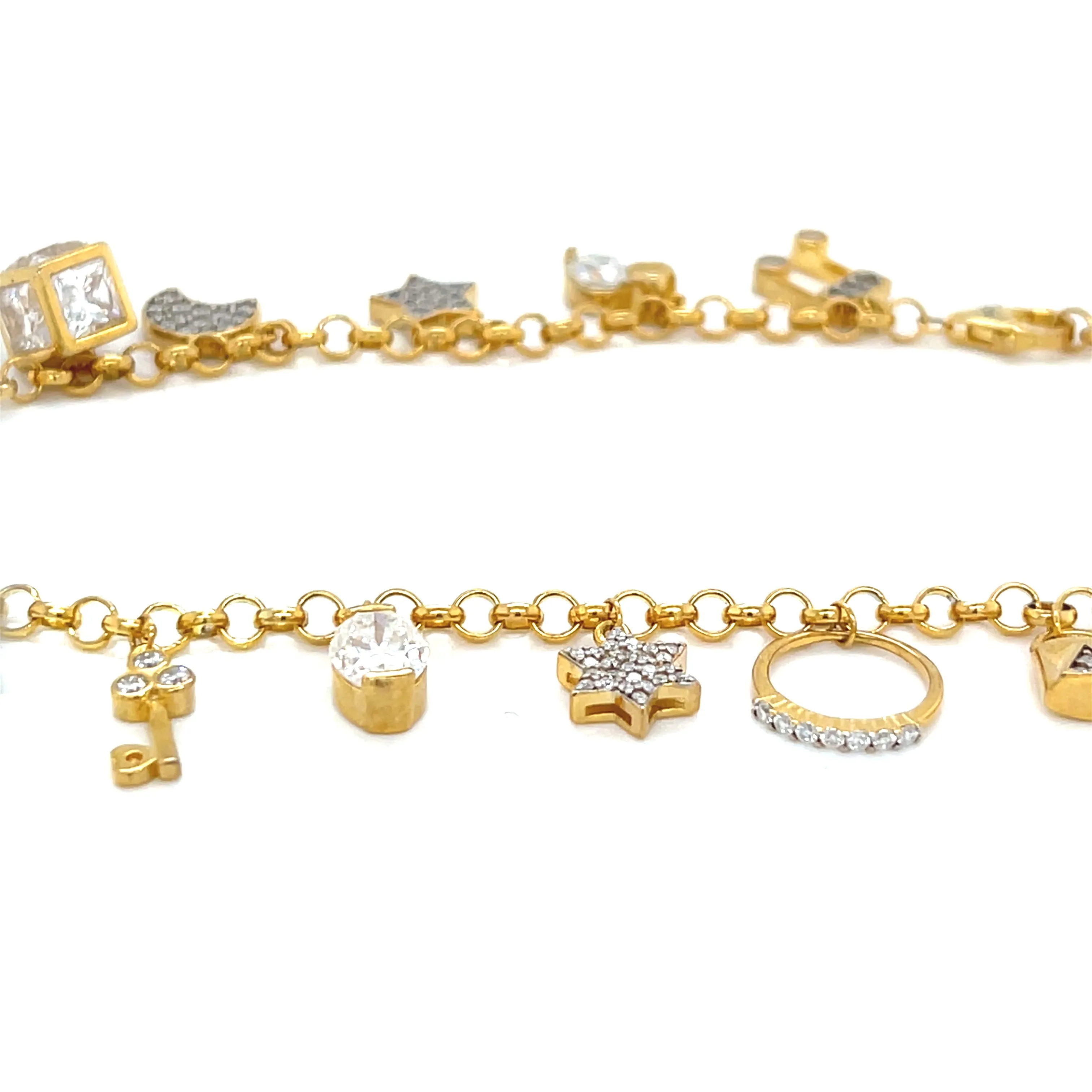 Elements Lab-Created Moissanite 925 Silver adj. Bracelet - M3046819