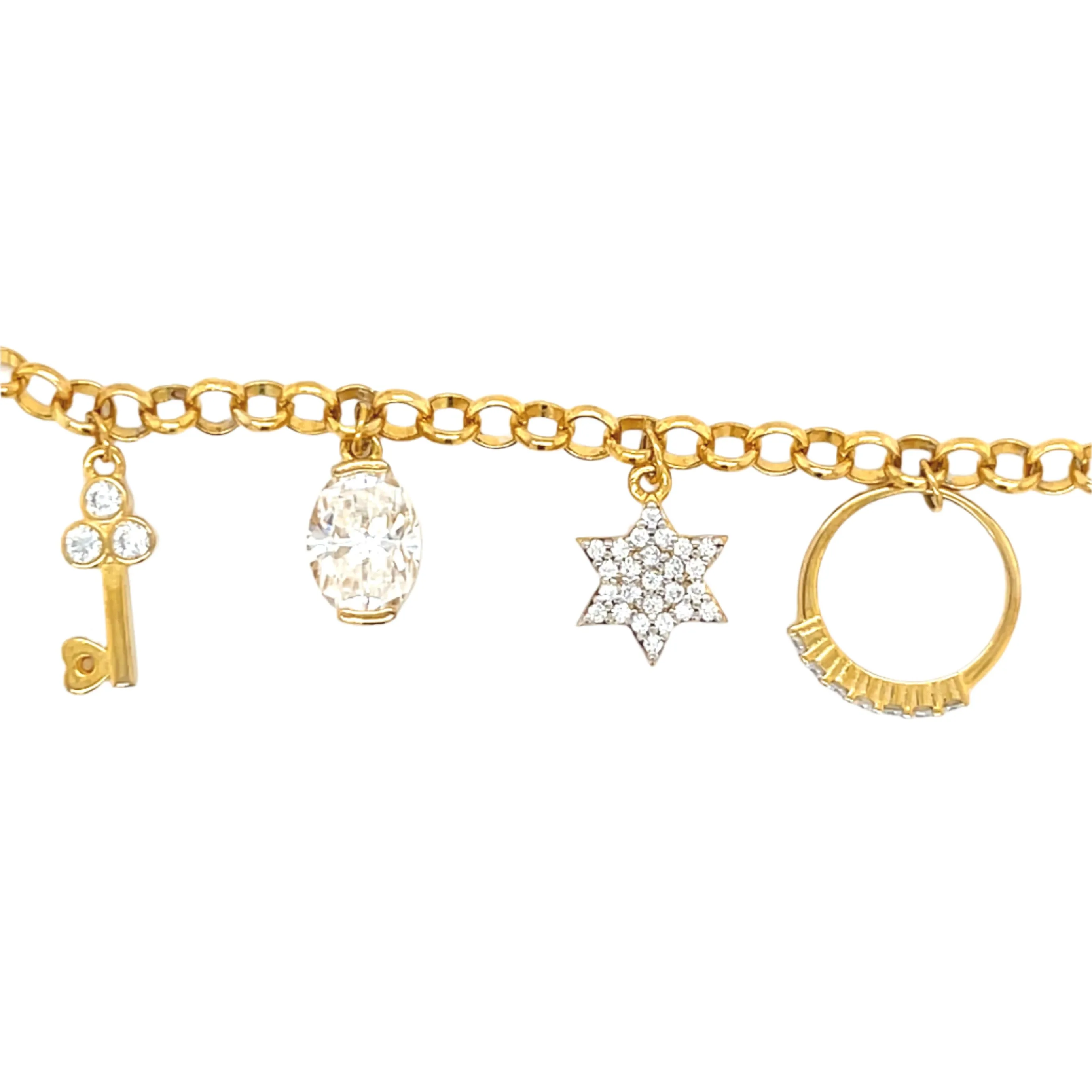 Elements Lab-Created Moissanite 925 Silver adj. Bracelet - M3046819
