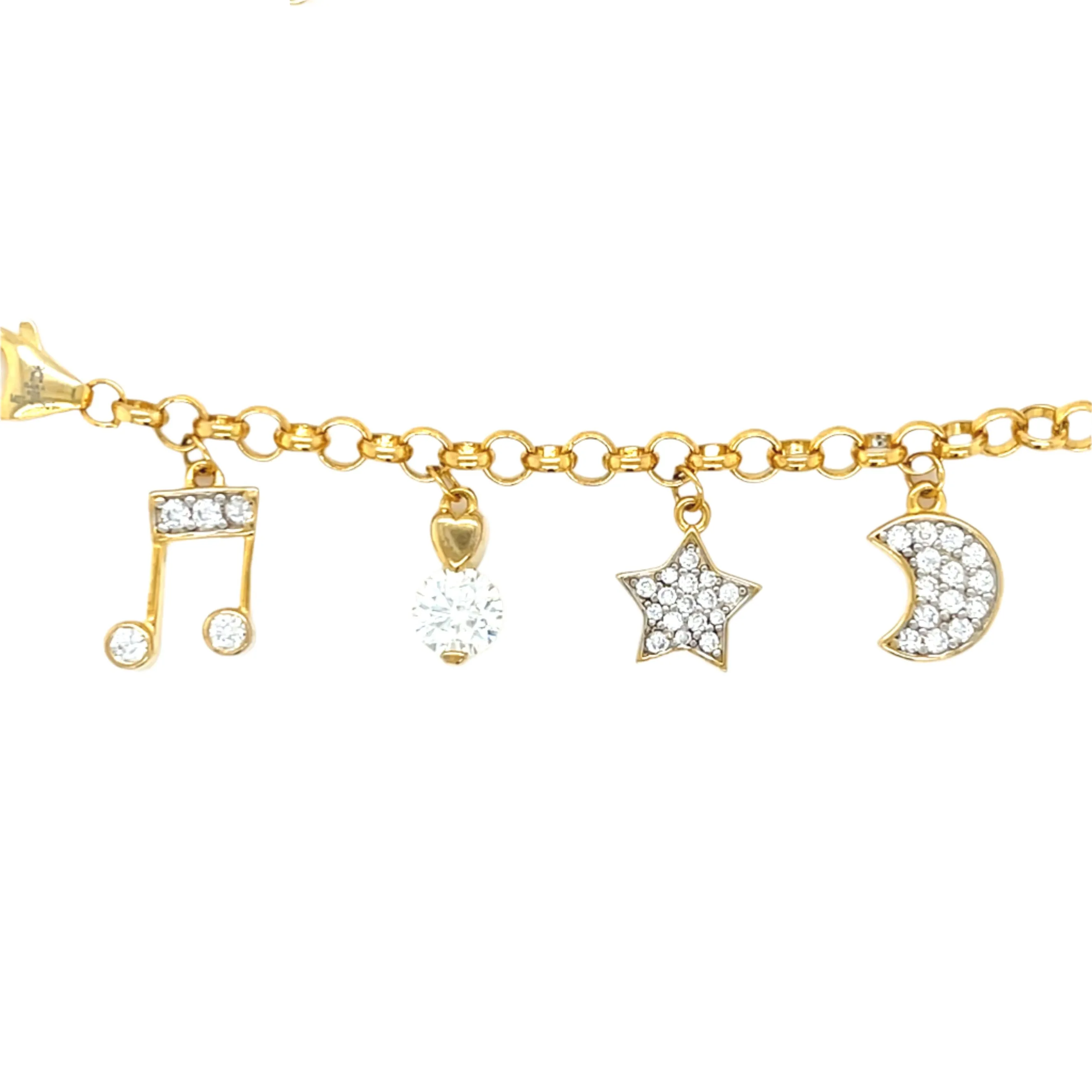 Elements Lab-Created Moissanite 925 Silver adj. Bracelet - M3046819