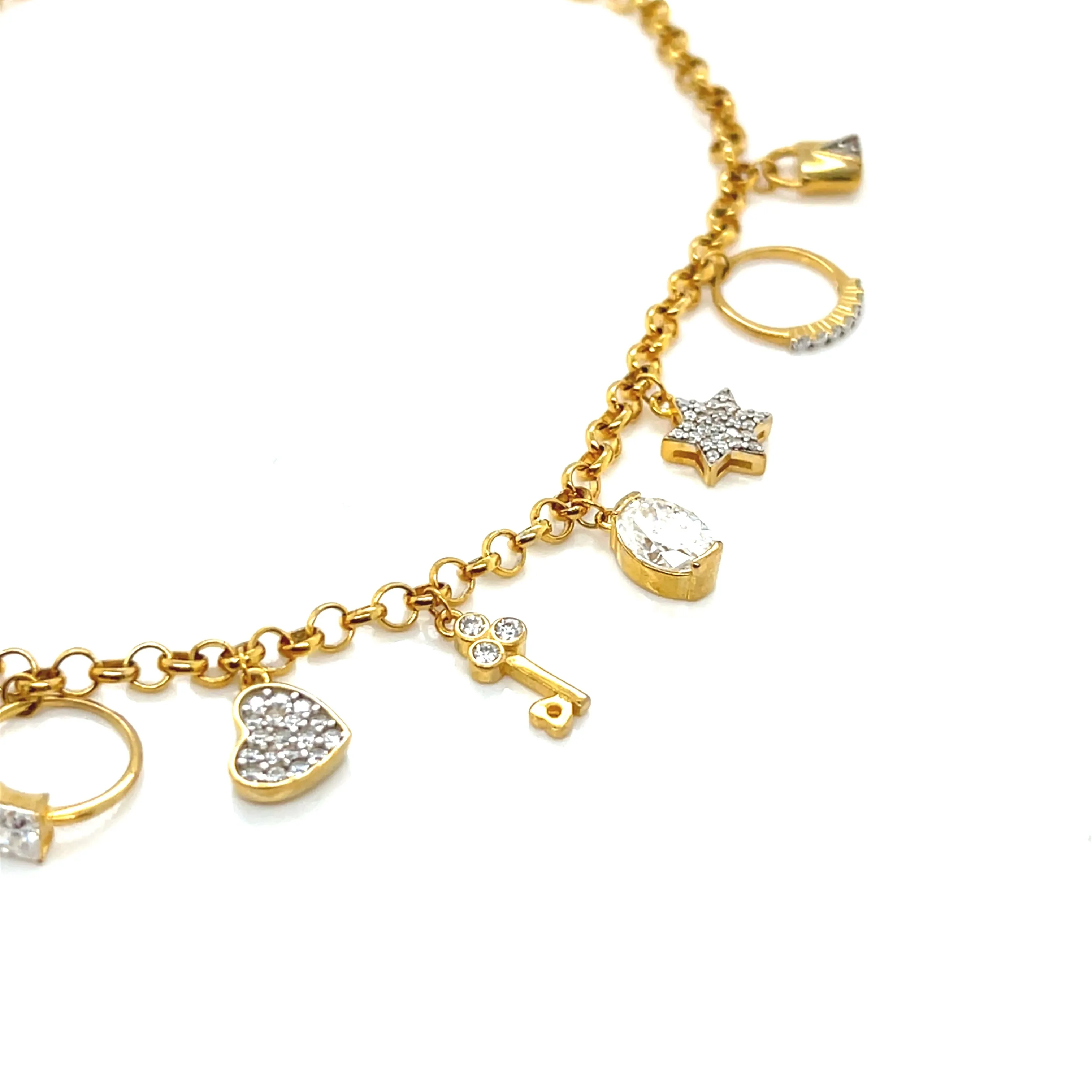 Elements Lab-Created Moissanite 925 Silver adj. Bracelet - M3046819