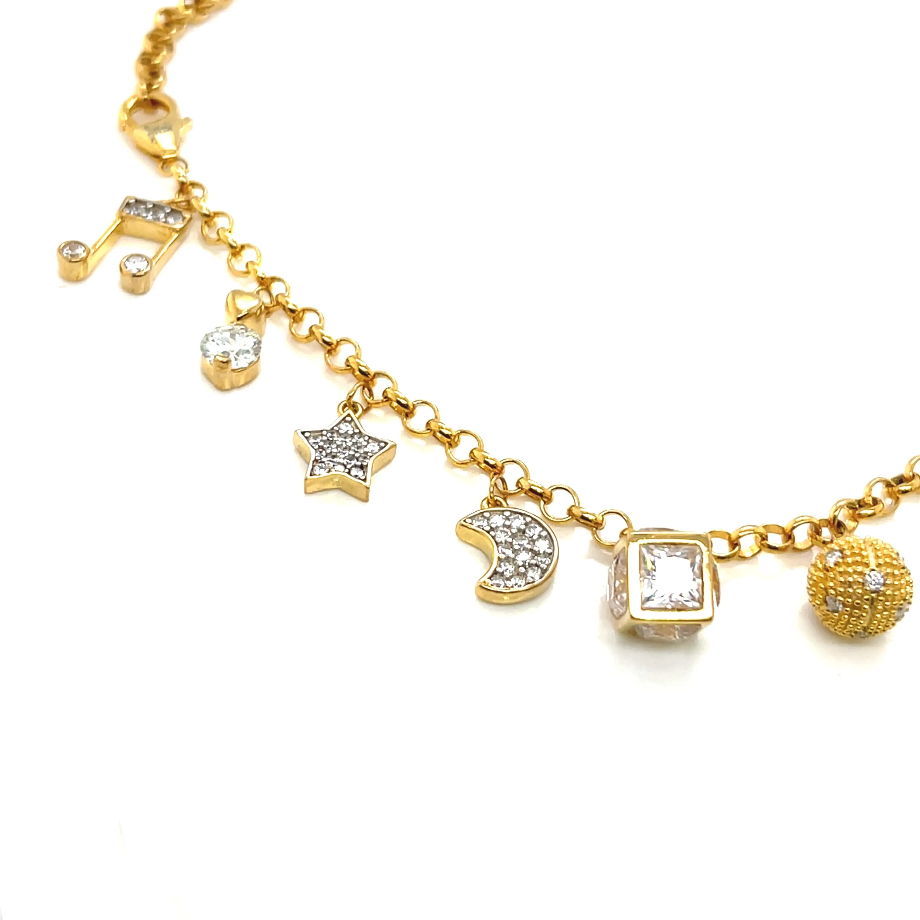 Elements Lab-Created Moissanite 925 Silver adj. Bracelet - M3046819