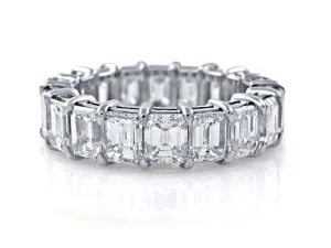 Emerald Cut Eternity Ring in Platinum 8.46ctw