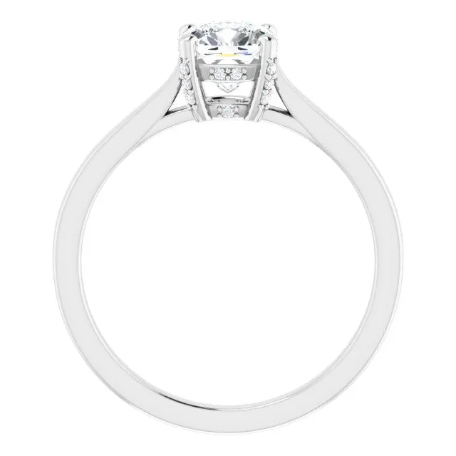 Eva Cushion Diamond Solitaire Engagement Ring