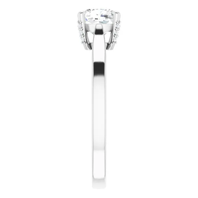 Eva Cushion Diamond Solitaire Engagement Ring