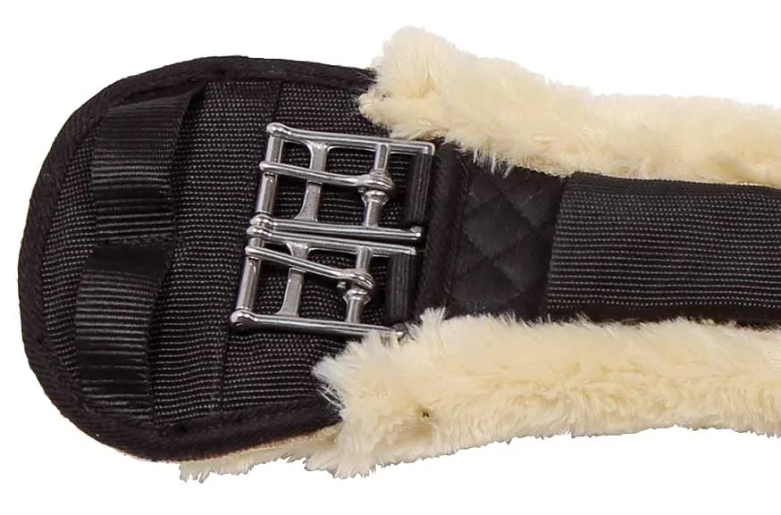 Fleece Lonsdale Girth Black with White