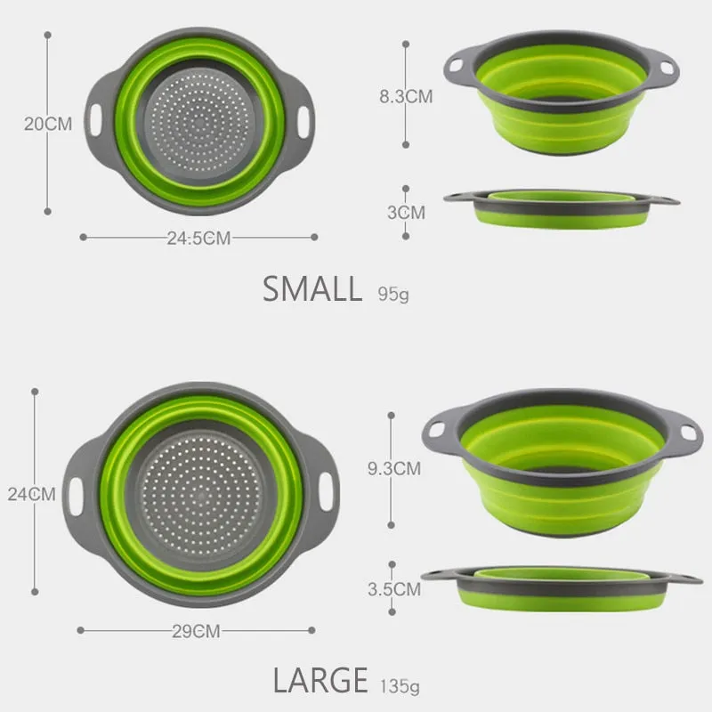 Foldable Fruit and Vegetable Colander Drain Basket