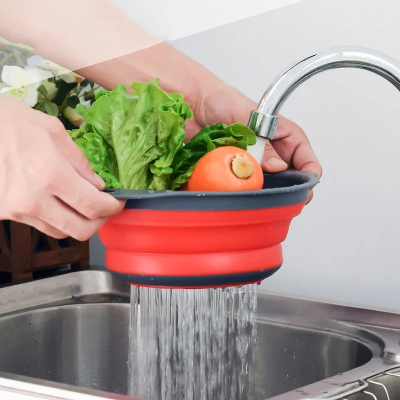 Foldable Fruit and Vegetable Colander Drain Basket