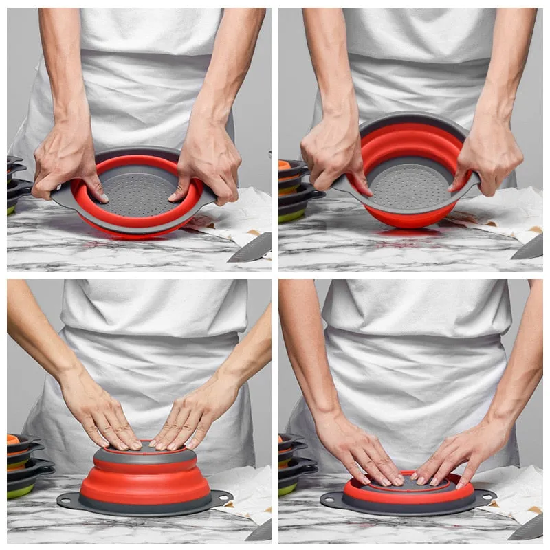 Foldable Fruit and Vegetable Colander Drain Basket