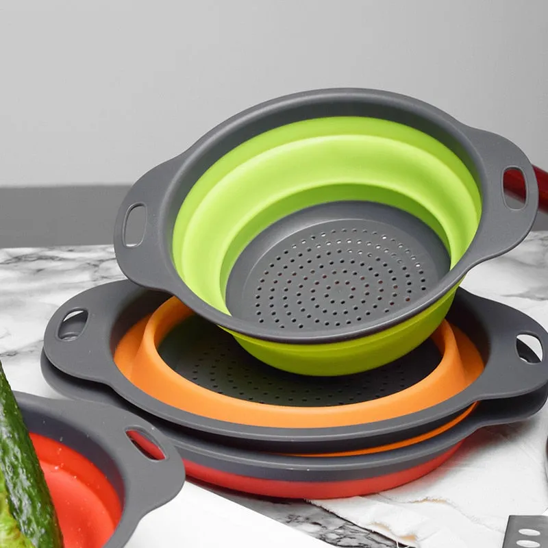 Foldable Fruit and Vegetable Colander Drain Basket