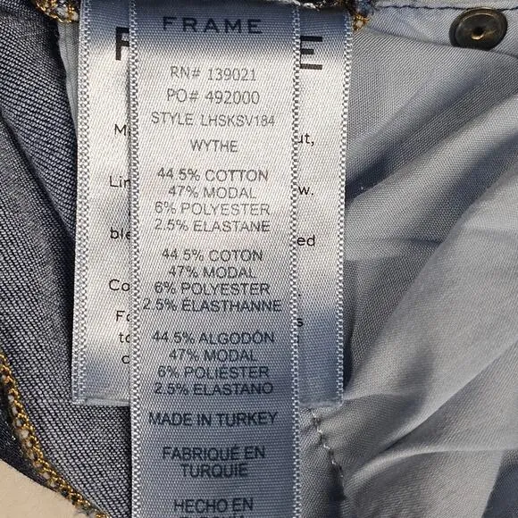 Frame Le High Slit Hem Skinny Jeans Wythe Women's Size 32