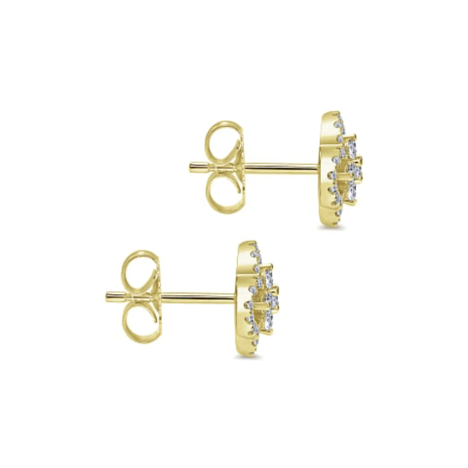 Gabriel & Co. Diamond Pave Clover Earrings