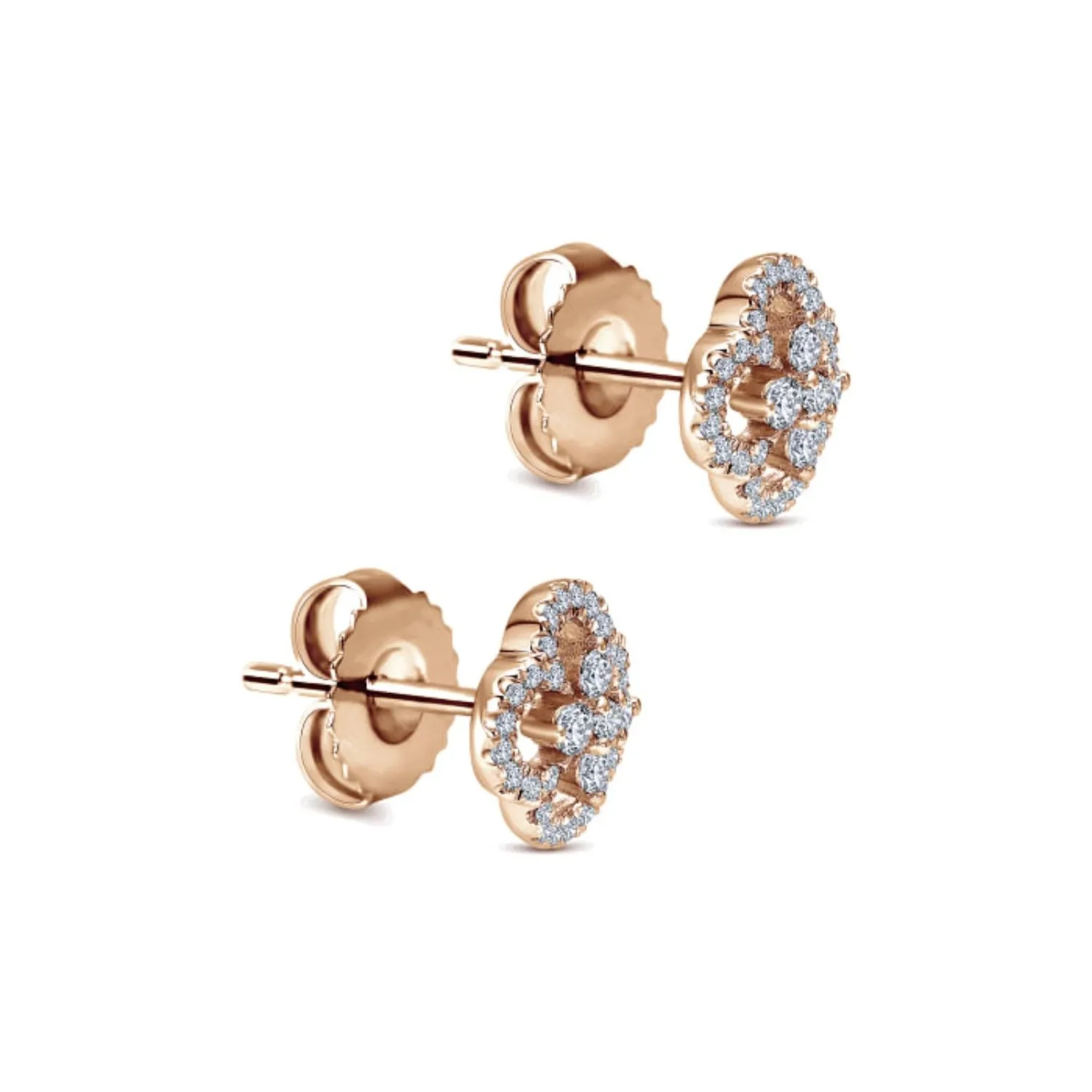 Gabriel & Co. Diamond Pave Clover Earrings