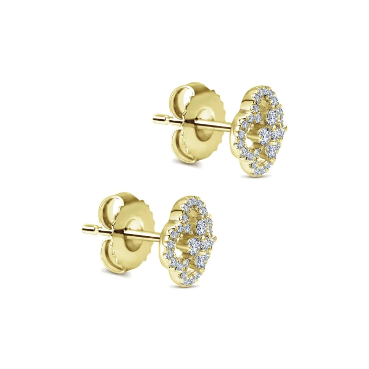 Gabriel & Co. Diamond Pave Clover Earrings