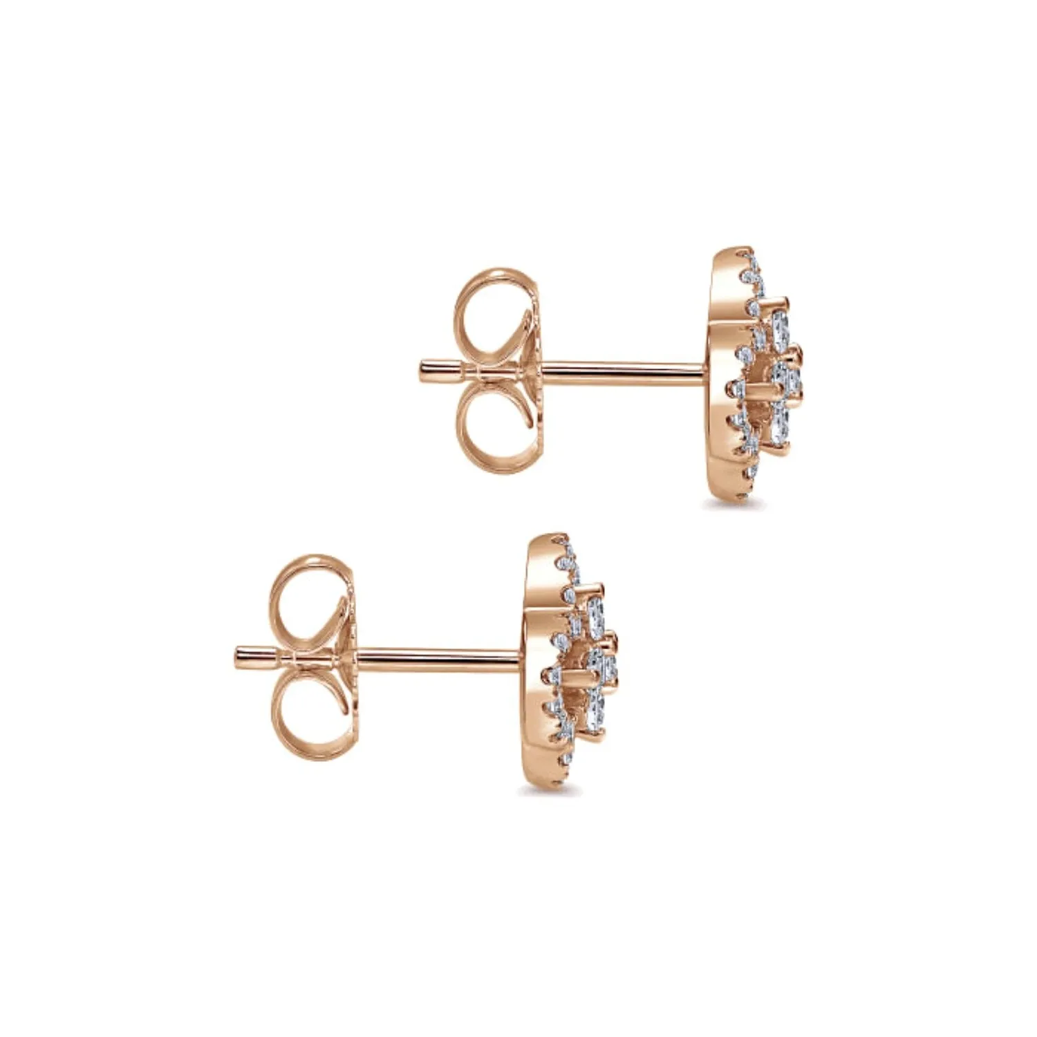 Gabriel & Co. Diamond Pave Clover Earrings