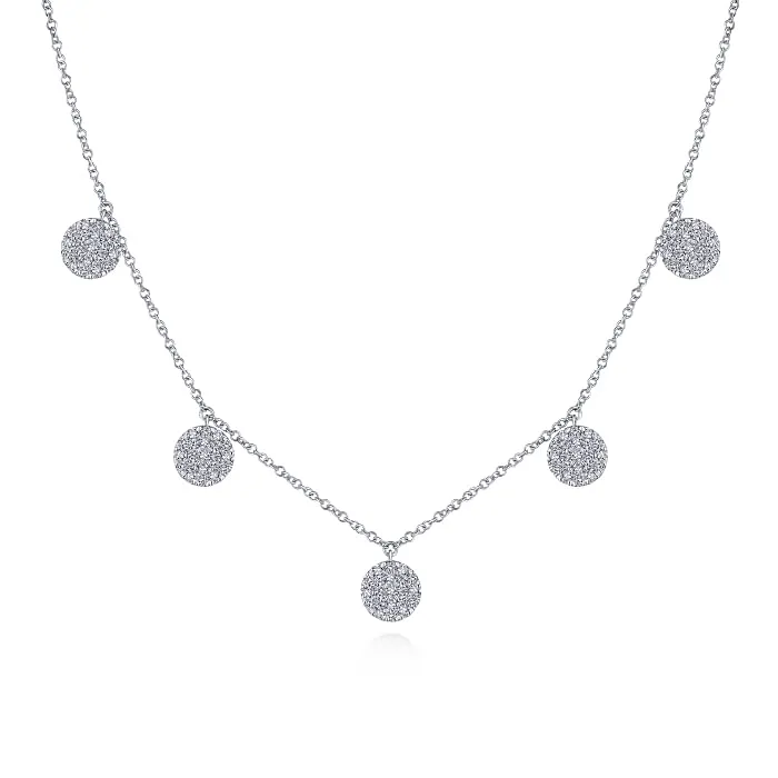 Gabriel & Co. Silk Pave Diamond Station Choker