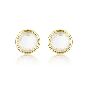 GEORGINI NOEL NIGHTS SLICED STONE EARRINGS GOLD