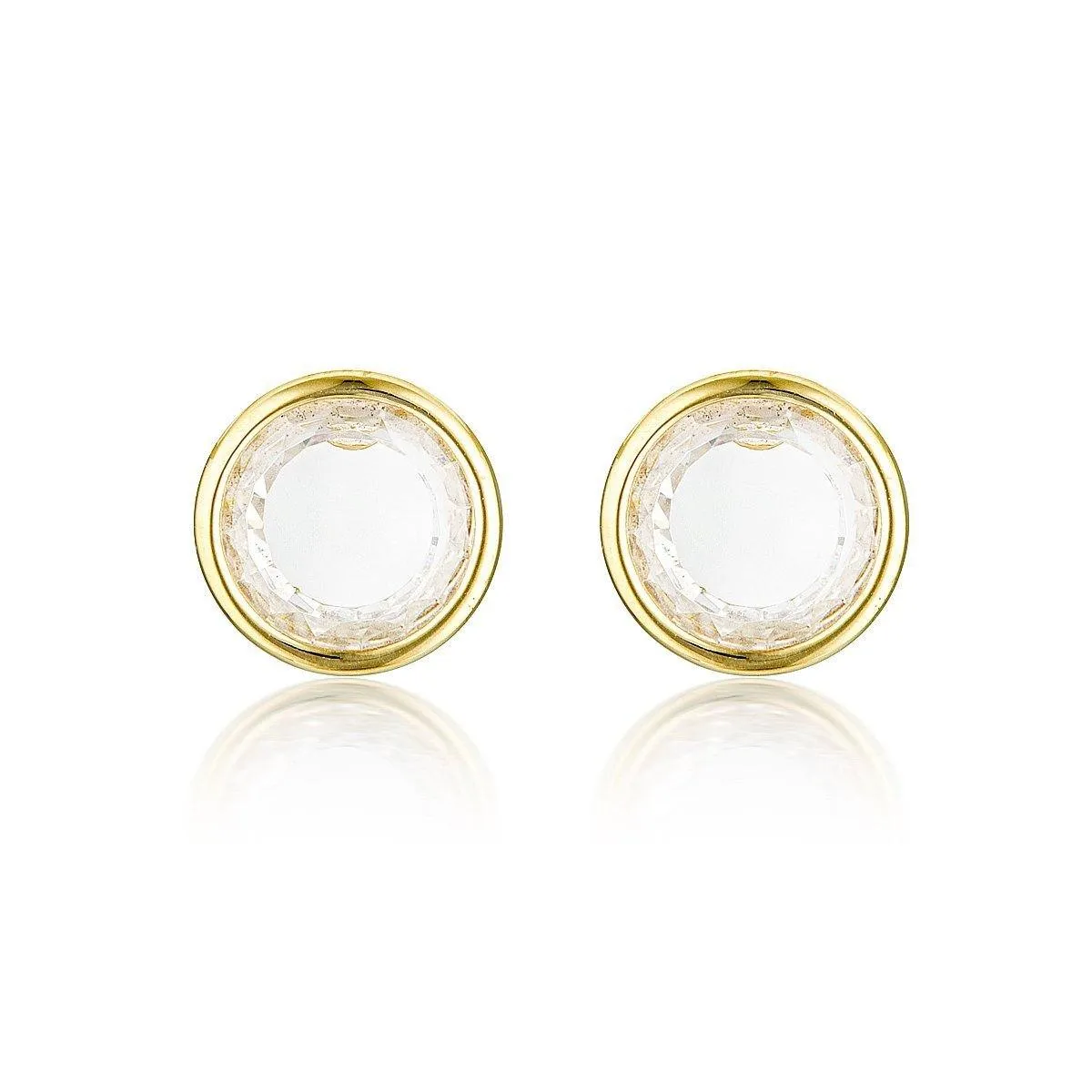 GEORGINI NOEL NIGHTS SLICED STONE EARRINGS GOLD